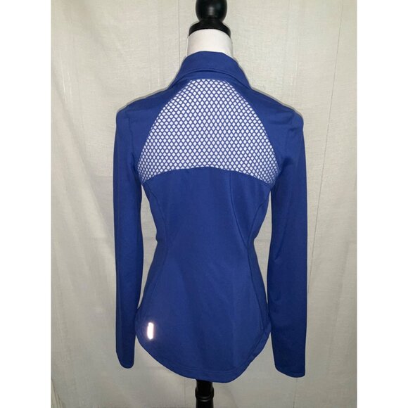 Zella Women's Blue Mesh Ventilated Full-Zip Jacket Medium - Picture 3 of 5